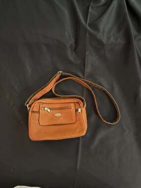 Puro Cuero Original Brown Leather Crossbody Bag Made in Colombia